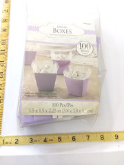 Favor boxes sealed pack(100) purple