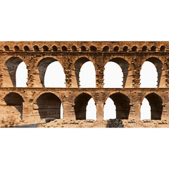 H13140 Pont du Gard Aqueduct Ancient Roman Bridge Cardboard Cutout Standup