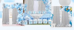 Silver Sequin Backdrop Curtains 2 Panels 2ftx8ft Birthday Sequin Curtain for
