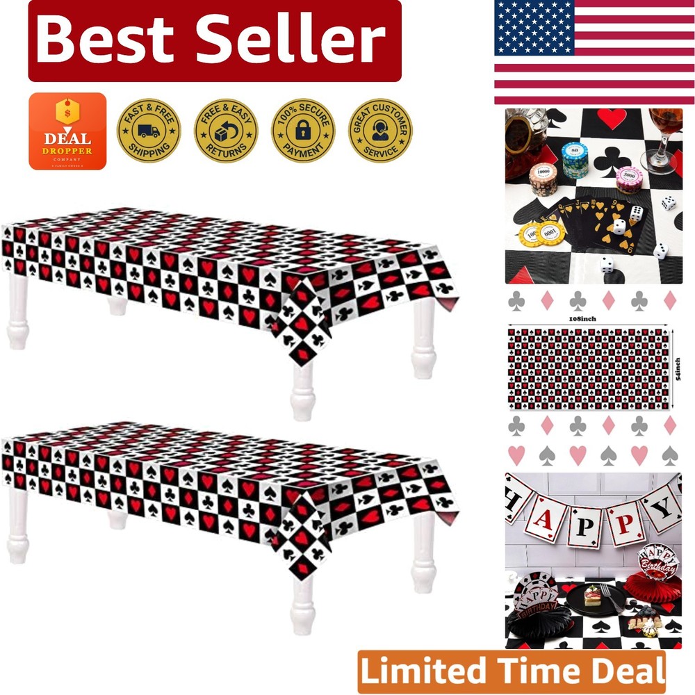 Vibrant Casino Style Table Covers – Foldable 54 x 108 Inch Party Essentials