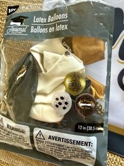 Graduation Party Decoration Set: Tablecloth, Balloons, Danglers ++ Black & Gold