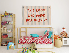 Playroom Wall Decor, This Room Was Made for Playin Trendy Preppy Playroom Hangin