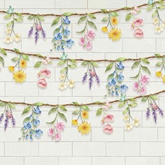 2 Pack Wildflower Garland, Wildflower Party Decorations