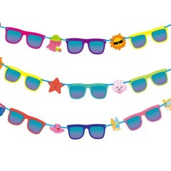 Summer Decorations Colorful Beach Sunglasses Banner Garland Party Supplies Gift