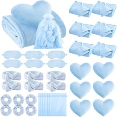 36 Pcs Sleepover Party Supplies – Spa Slumber Birthday Favors, Blanket, Pillow,