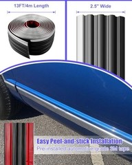 Chrome Side Body Trim Molding Compatible with Chevy GMC Tahoe Suburban 13 ft