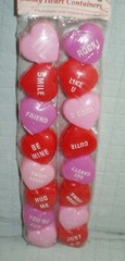 Sweet Candy Heart Candy Containers 16 Pcs. Pink Lilac Red Hug Me++ Fast Shipping
