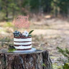 1 Pack Happy 18th Birthday Cake Topper Rose Gold Glitter 18 & Fabulous Cheers…