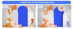 Blue Arch Cover 7.2 ft (No Arch Backdrop Stand), Spandex Wedding Balloon