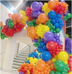 412pcs Rainbow Balloon Arch Kit Assorted Colors 18 12 10 5 Inch, Different Si…