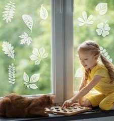 Window Clings for Birds, 26 Pcs Decals to Prevent Bird Strikes Clear