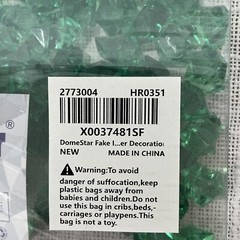 DomeStar Fake Ice Rocks, 150PCS Green Acrylic Crushed Color: 150 Dark Green