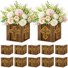24 Pcs Christian Cross Centerpieces for Tables, Rustic Religious Centerpiece …