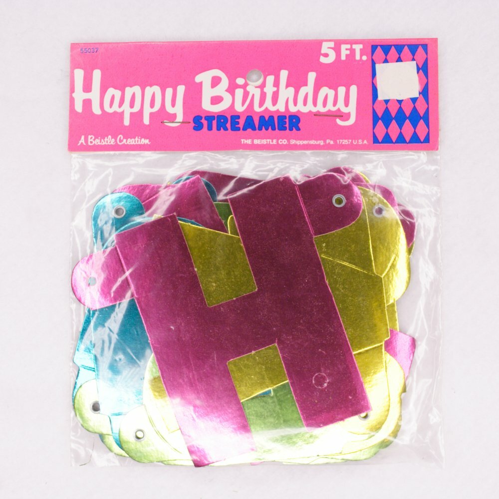 Happy Birthday Banner Sign 5 Foot Long 4 1/4″ Tall Letters Multi Color Letters