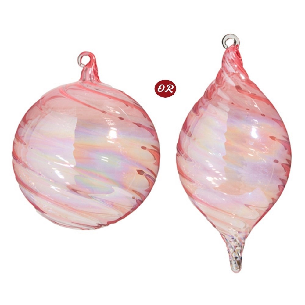 Raz Pink Blown Glass Ornament 12.7cm Assorted