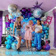 Chrome Purple and Blue Disco Balloon Garland Arch Kit 160Pcs Metallic Disco Part