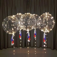 LED Light up Party Balloons with Batteries, 22 inch warm white Big Size Clear…