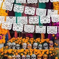 White Papel Picado Banner, 20 Ft Cinco De Mayo Decoration Plastic White Mexic…