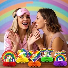 10 Pcs Pride Month Table Decorations, Pride Centerpieces for Pride Month Style