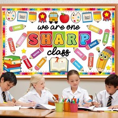 Back To School Bulletin Board Decoration We Are One Sharp Class Cutouts