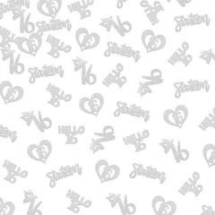 150 PCS 16th Birthday Decorations Silver Glitter Sweet Sixteen Confetti Scatter
