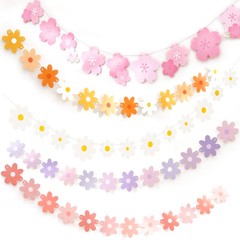 BOHO FLORAL GARLAND LANTERN Birthday Bohemian Garden Summer Party Decor Hanging