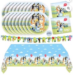 Bluey Birthday Decorations | Bluey Birthday Party Supplies for 16 | Banner,…