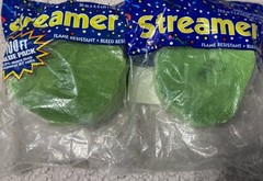 2 New Packs Citrus Green Streamer 181 Feet Total Crepe Paper Bleed Resistant