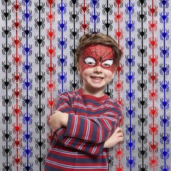 Bupelo Spider Web 39.6″W x 79.2″L (Pack of 2), Red Black, and Blue