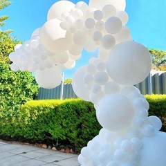 135pcs White Balloons Different Sizes 18″ 12″ 10″ 5″ White Balloon Garland Ar…