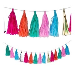 Bright Tassel Bubblegum Garland – Vibrant Colors, Party Decor, 1 Piece