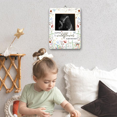 Wildflower Baby Shower Decorations, Baby Shower Sign Picture Frame, Wildflower P