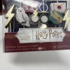 Papyrus Birthday Candles, Harry Potter Cake Topper (9-Count)