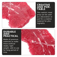 Realistic Steak Prop Artificial Sliced Steak Model Lightweight Fake Meat Orna…