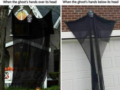 10.8′ Halloween Haunted House Ghost Hanging Decoration Skeleton Skull Home Decor