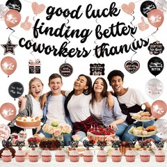 Coworker Farewell Decorations, Rose Gold Good Luck Finding Better Coworkers T…