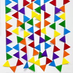 Rainbow Party Decorations Colorful Felt Hanging Triangle Mini Bunting Pennant…