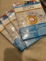 Diamond Ring Foil Balloon 22″ tall – Engagement, Bachelorette Lot Of 4 NIB