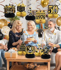 9 Pcs 50Th Birthday Decoration for Men Women 50Th Birthday Table Decorations Che