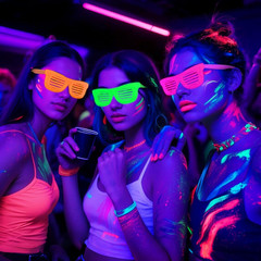 Mega-L 12 Pcs Glow in the Dark Glasses, Glow in the Dark Party Supplies, Neon Fl