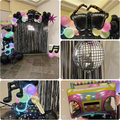 90S 80S Disco Theme Party Decorations, 151Pcs Balloon Arch Kit with Disco Ball,