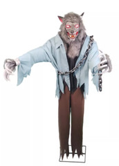 6′ Swiping Arm Werewolf Animated Halloween Decor Growls and howls