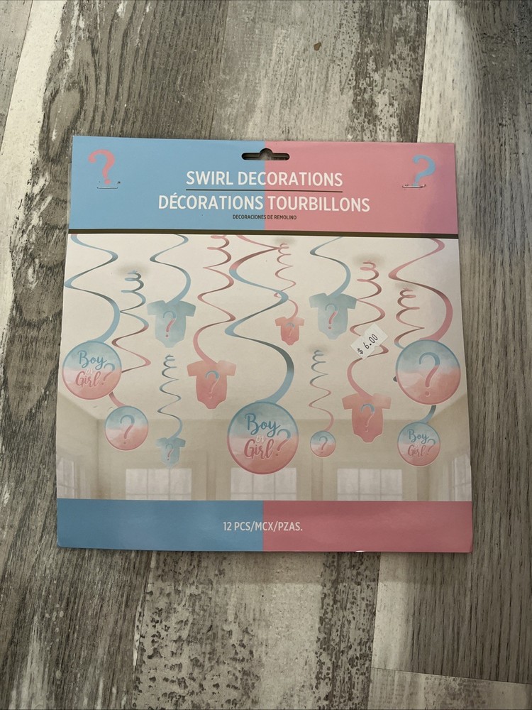 Swirl Decorations “Boy Or Girl?” Gender Reveal Party