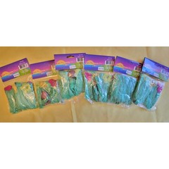 Lot of 6 Oriental Trading Luau Can Decoration Sets Green Grass Skirt 34/1726 NEW