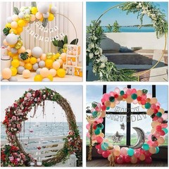 Large Size Metal Round Balloon Arch Photo Background Kit Decoration 7.2ft