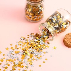 Star Confetti Glitter 60g Gold Silver 10mm 6mm Metallic Foil Party Decor