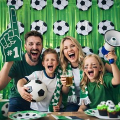 Vibrant Soccer Streamers Backdrop – 2 Pack | Perfect for 2026 Soccer Parties