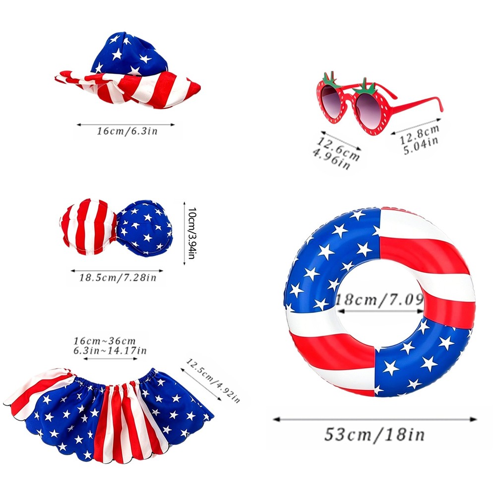 1Set Striped Bikini Creative Patriotic Porch Goose Outfits Festival Durable New