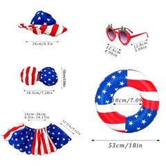 1Set Striped Bikini Stylish Patriotic Porch Goose Outfits Unique Creative Yard