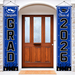 Graduation Decorations 2026 2027 – Blue Congrats Grad Porch Banner for Graduatio